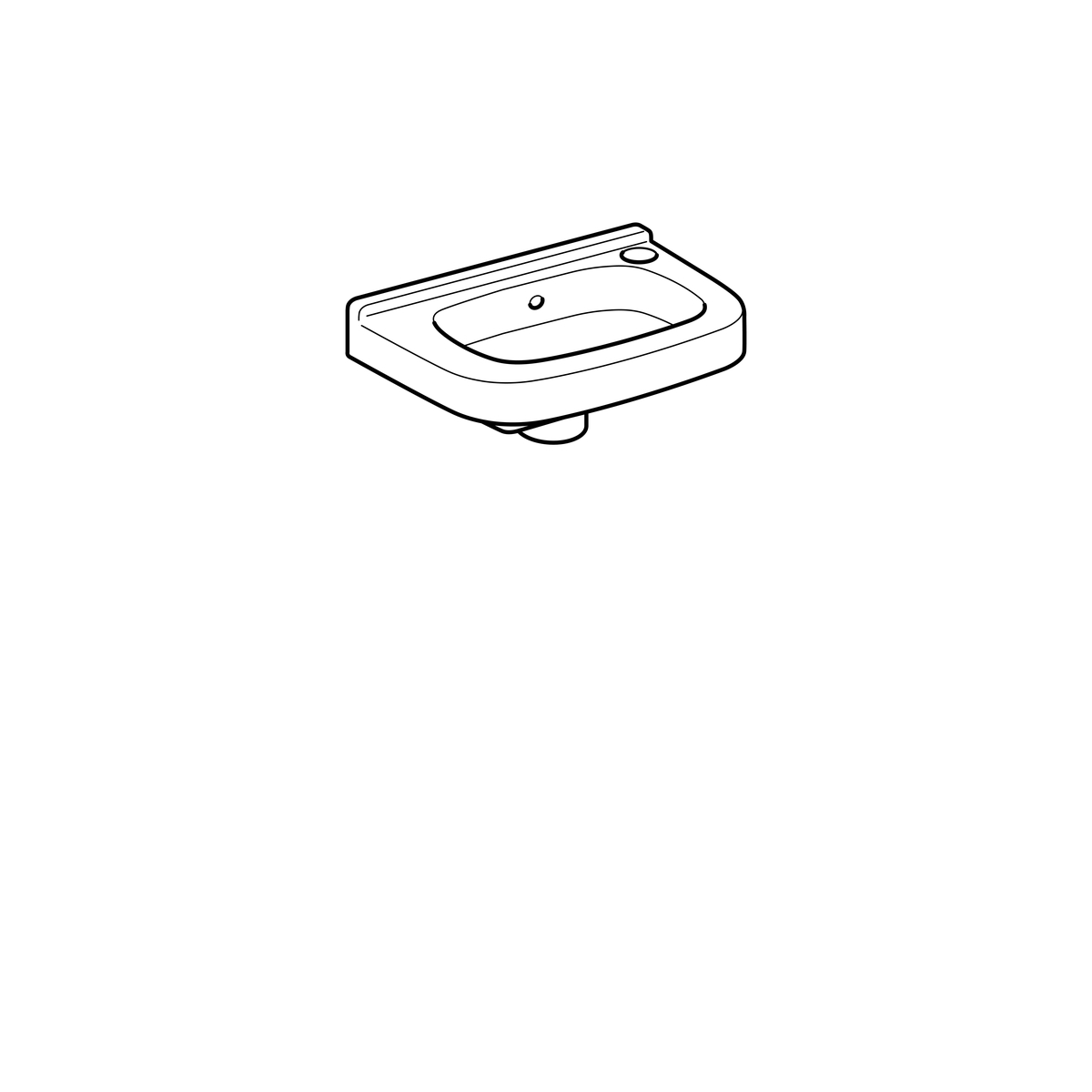 Geberit 300 Basic Fontein 36X25Cm Kr/R M/Ol Wit - Afbeelding 4