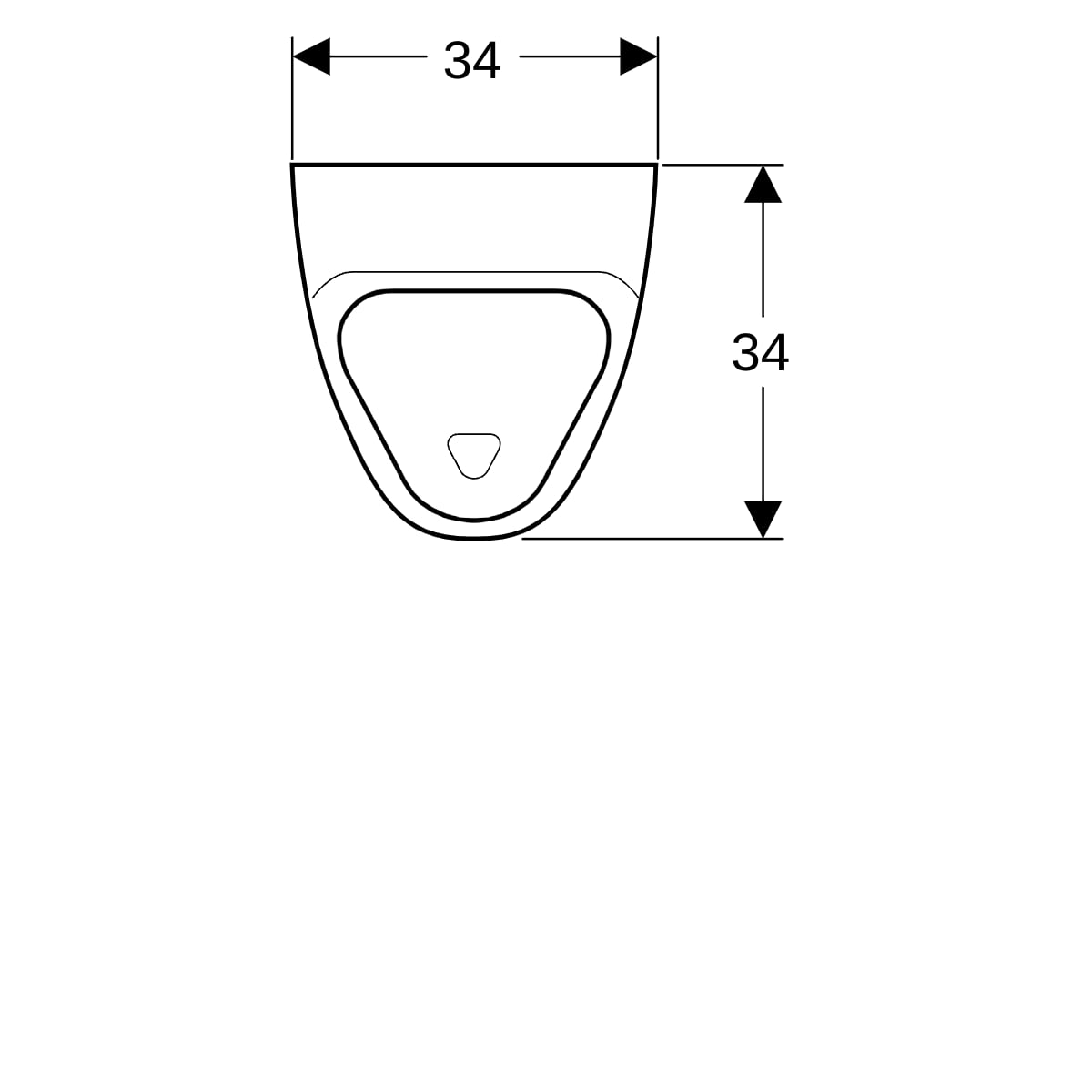 Geberit 300 Urinoir Achter- Inlaat 34X34Cm Wit - Afbeelding 8