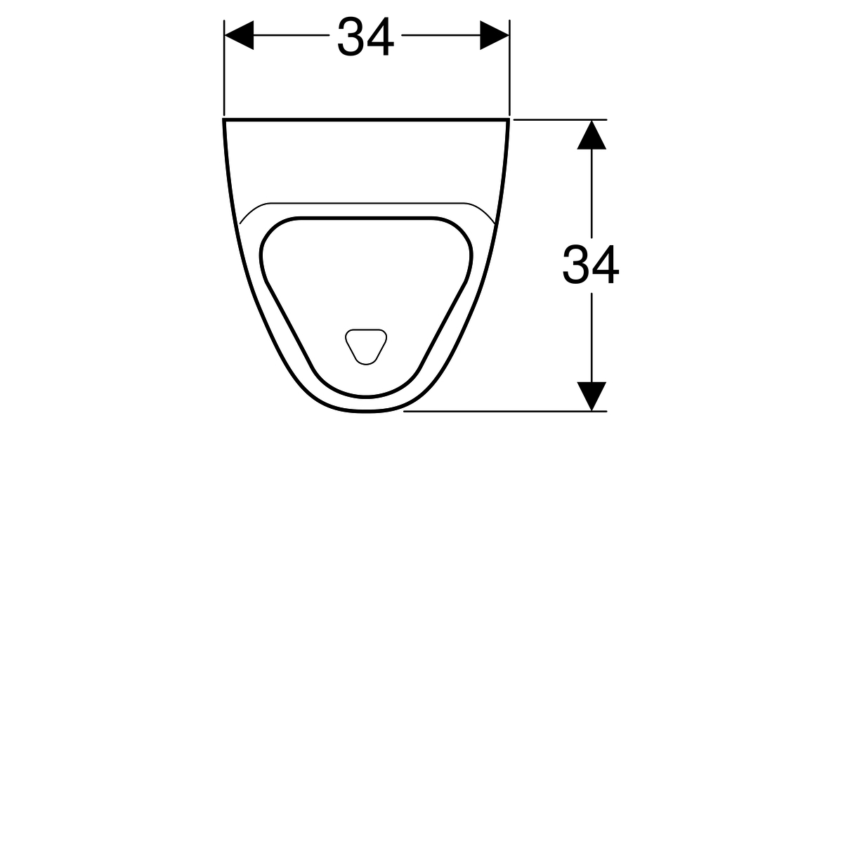 Geberit 300 Urinoir Achter- Inlaat 34X34Cm Wit - Afbeelding 9