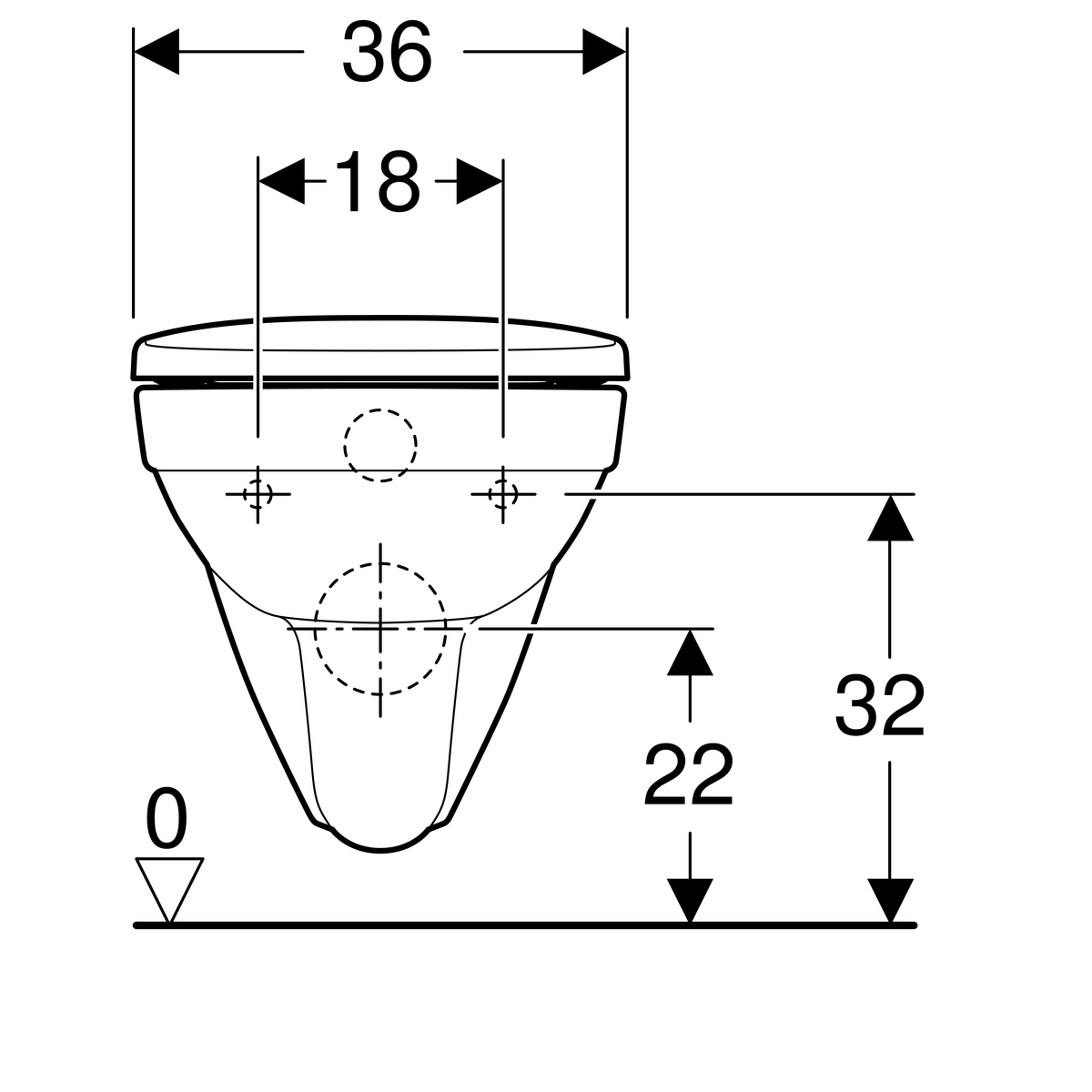 Geberit 280 Basic Pack Wandcloset Diepspoel Zitting - Afbeelding 2