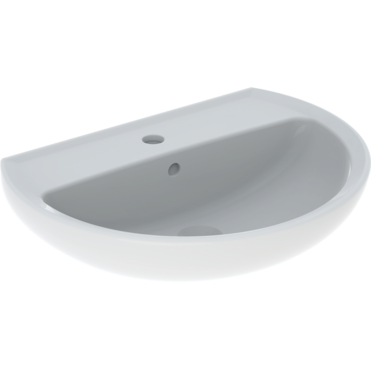 Geberit Bastia Wastafel Rond 60X45.5Cm Met Kraangat Met