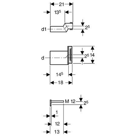 Geberit Speciaal Aansluitset Wand-Wc M.bevest. 405.116.00.1 - Afbeelding 3