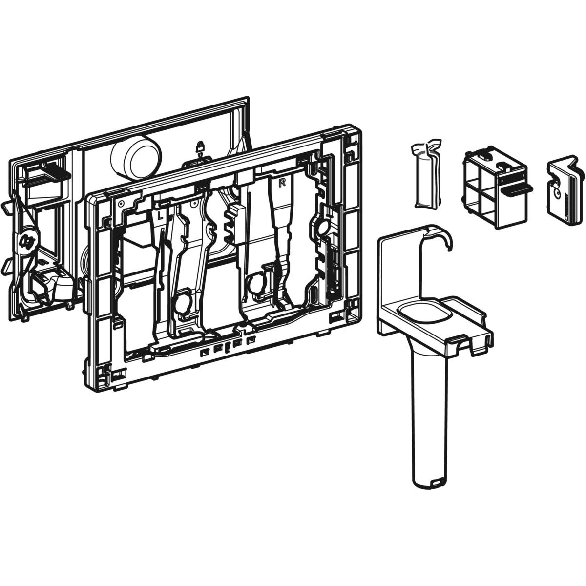 Geberit Houder Duofresh Stick Sigma Inbouwreserv. 12Cm Grijs - Afbeelding 2