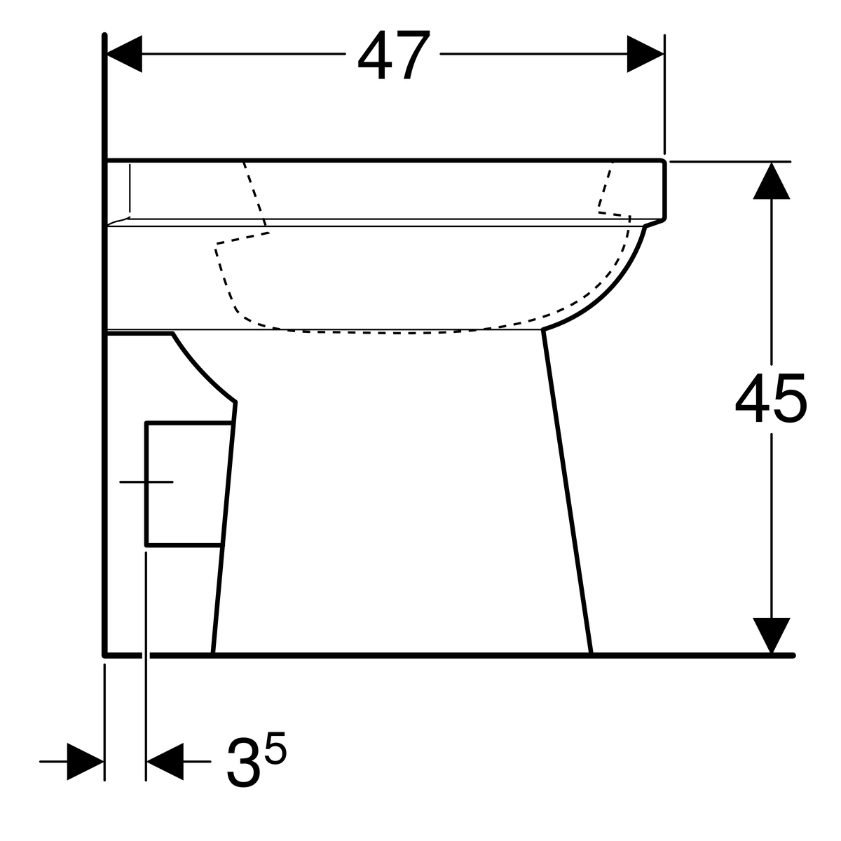 Geberit 300 Comfort 93 Closet Vlakspoel +6Cm Pk Wit - Afbeelding 3