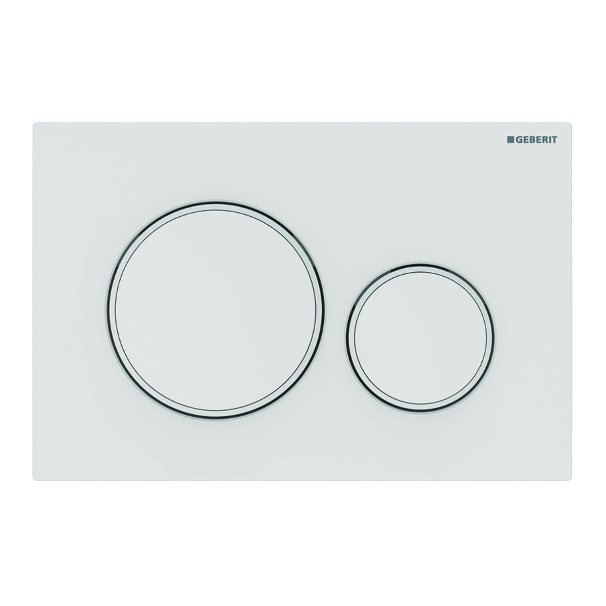 Geberit Sigma20 Bedieningspl. Mat Wit Met Witte Designringen