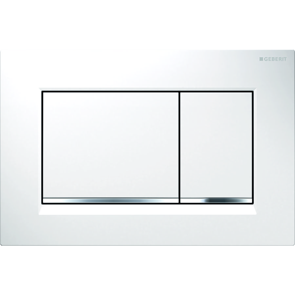 Geberit Sigma20 Bedieningsplaat 2-T Square Wit/Glanschr Wit