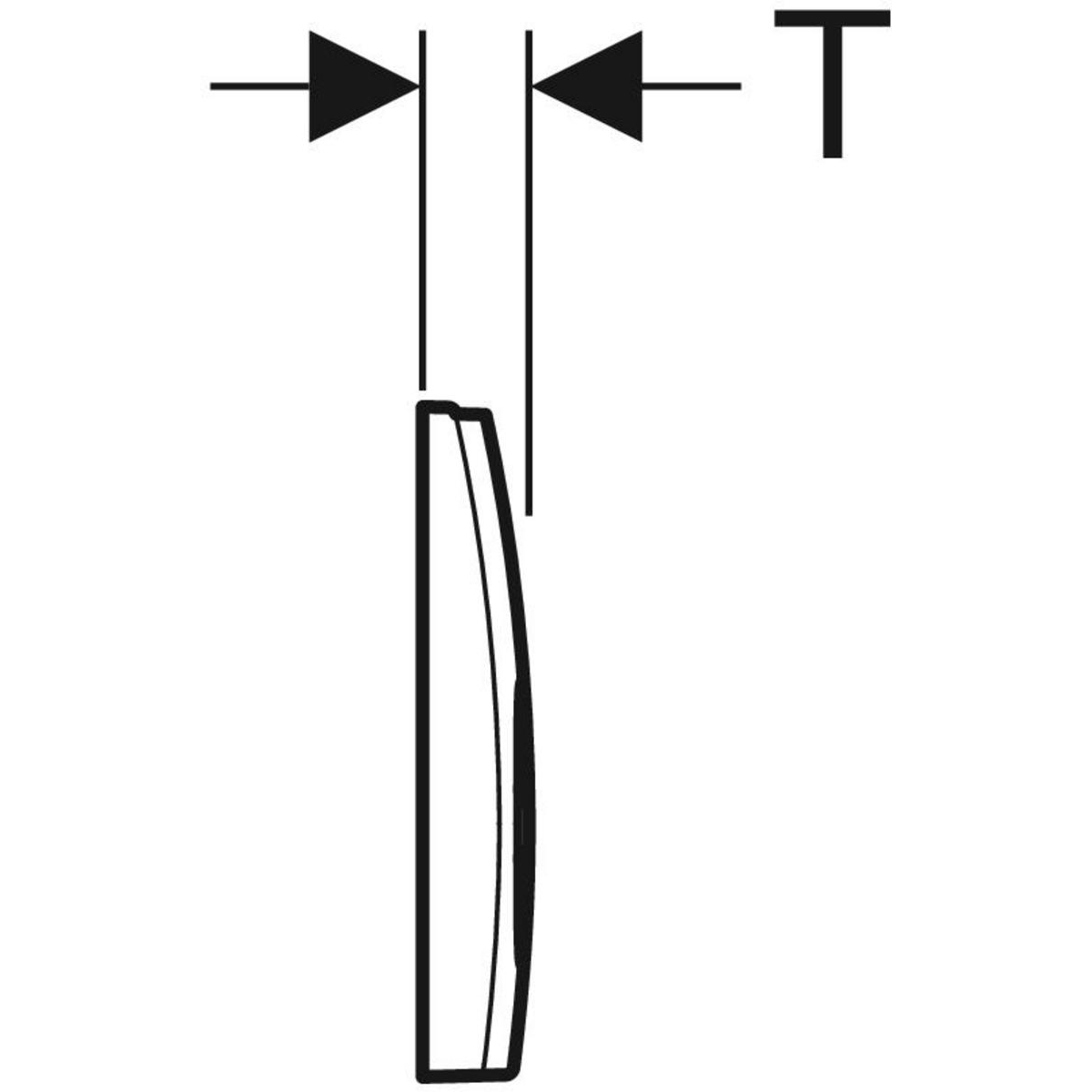 Geberit Bedieningsplaat Delta25 2-Toets Spoeling - Afbeelding 3
