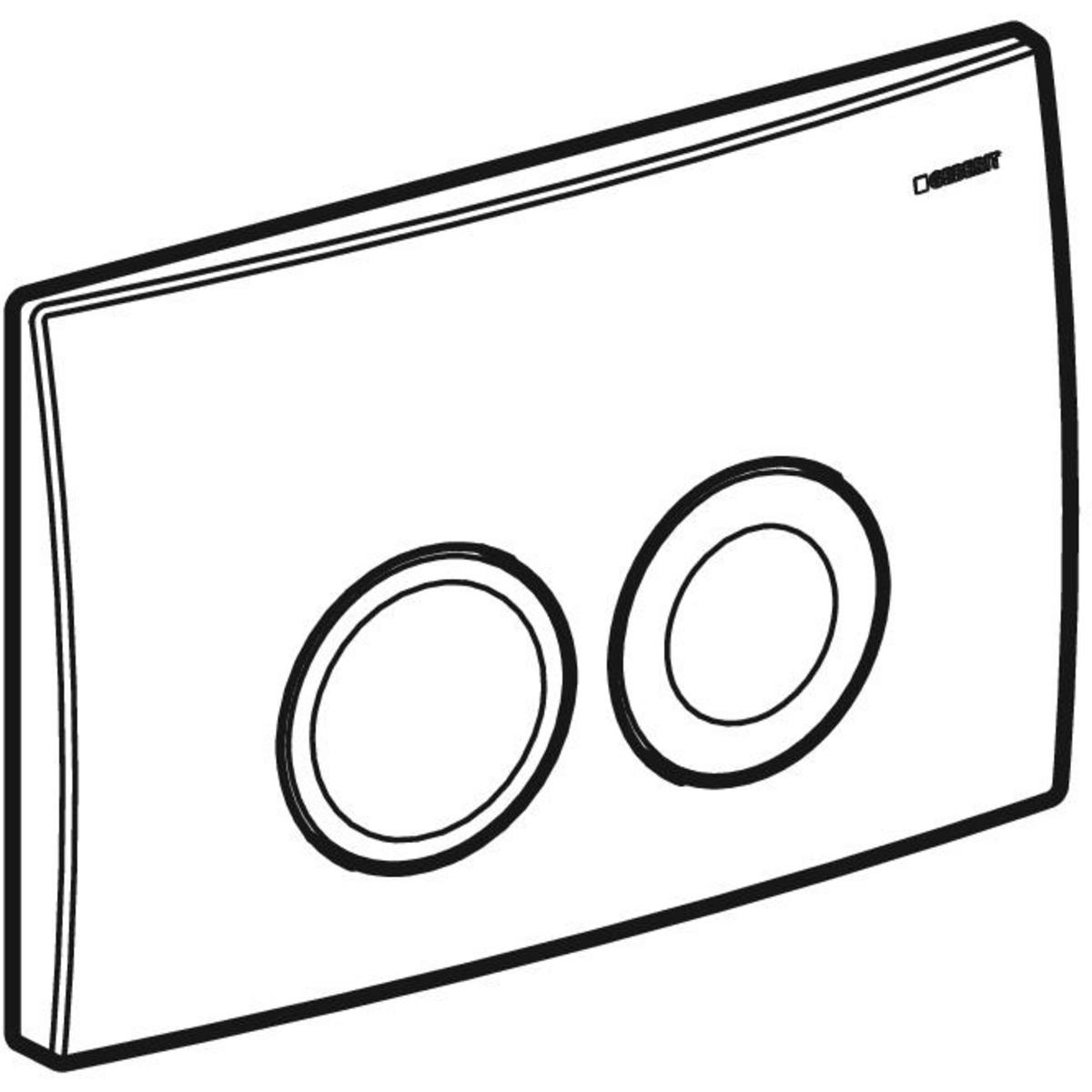 Geberit Bedieningsplaat Delta25 2-Toets Spoeling - Afbeelding 4