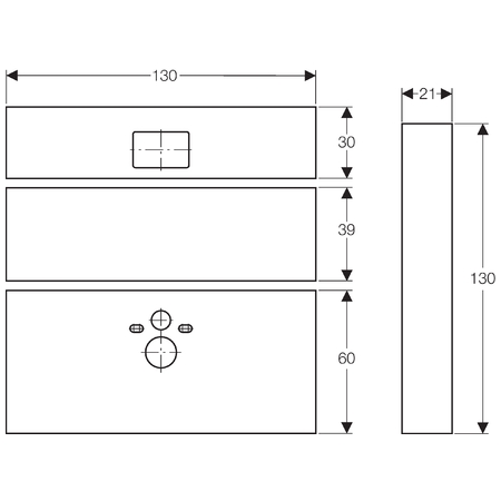 Geberit Gipsplaat Toiletmodulefrontbediening 442.331.00.1 - Afbeelding 3