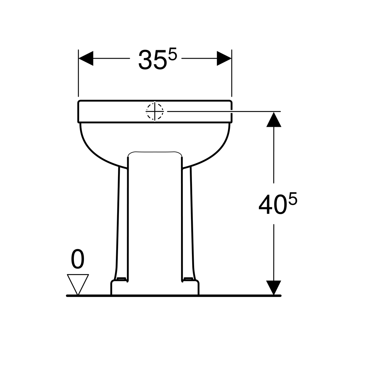 Geberit 300 Comfort 73 Staand Closet Vlakspoel +6Cm Ao - Afbeelding 2