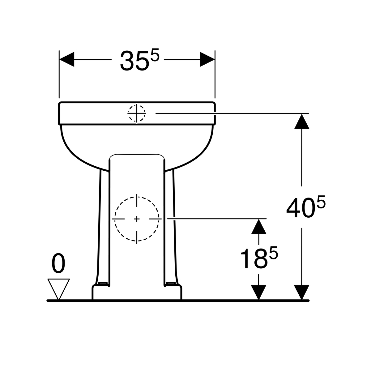 Geberit 300 Comfort 73 Staand Closet Vlakspoel +6Cm Pk - Afbeelding 2