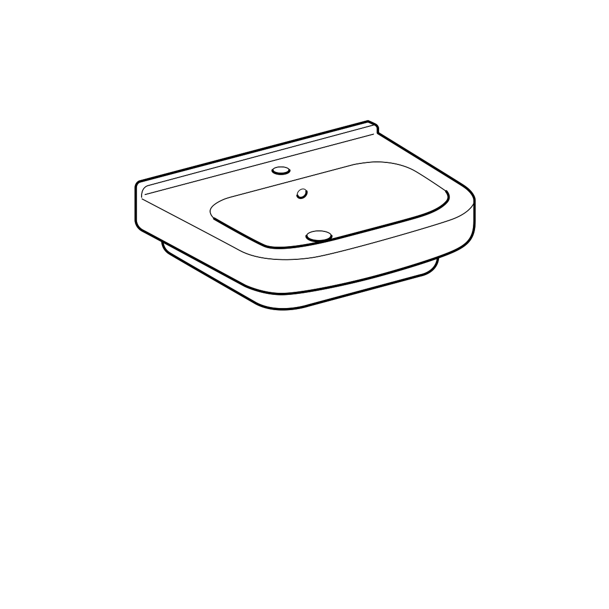 Geberit 300 Basic Wastafel 55X44,5Cm M/Kr M/Ol - Afbeelding 4
