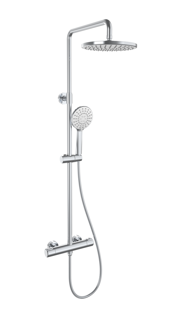 Plieger Thermostatisch Douchesysteem + Hoofddouche 22cm + Handdouche - H.o.h. 150mm