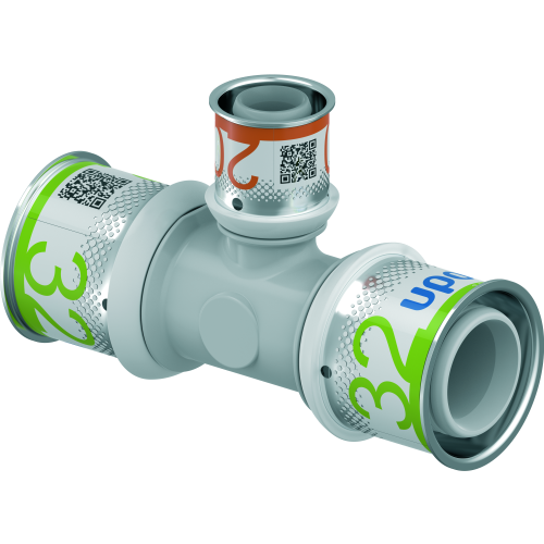 Uponor S-Press Plus T-Stuk Verlopend 32X20X32Mm Ppsu - Afbeelding 2