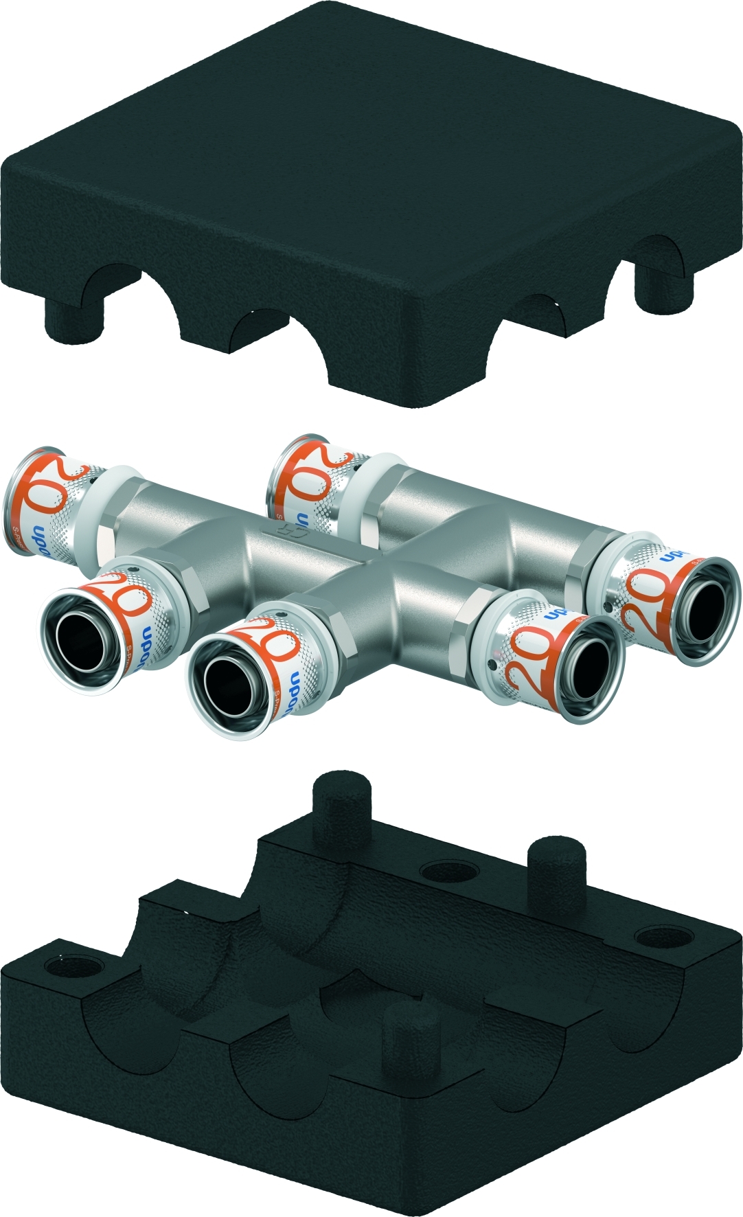 Uponor S-Press Plus Radi Kruisfitting 20X20X20Mm Geisoleerd