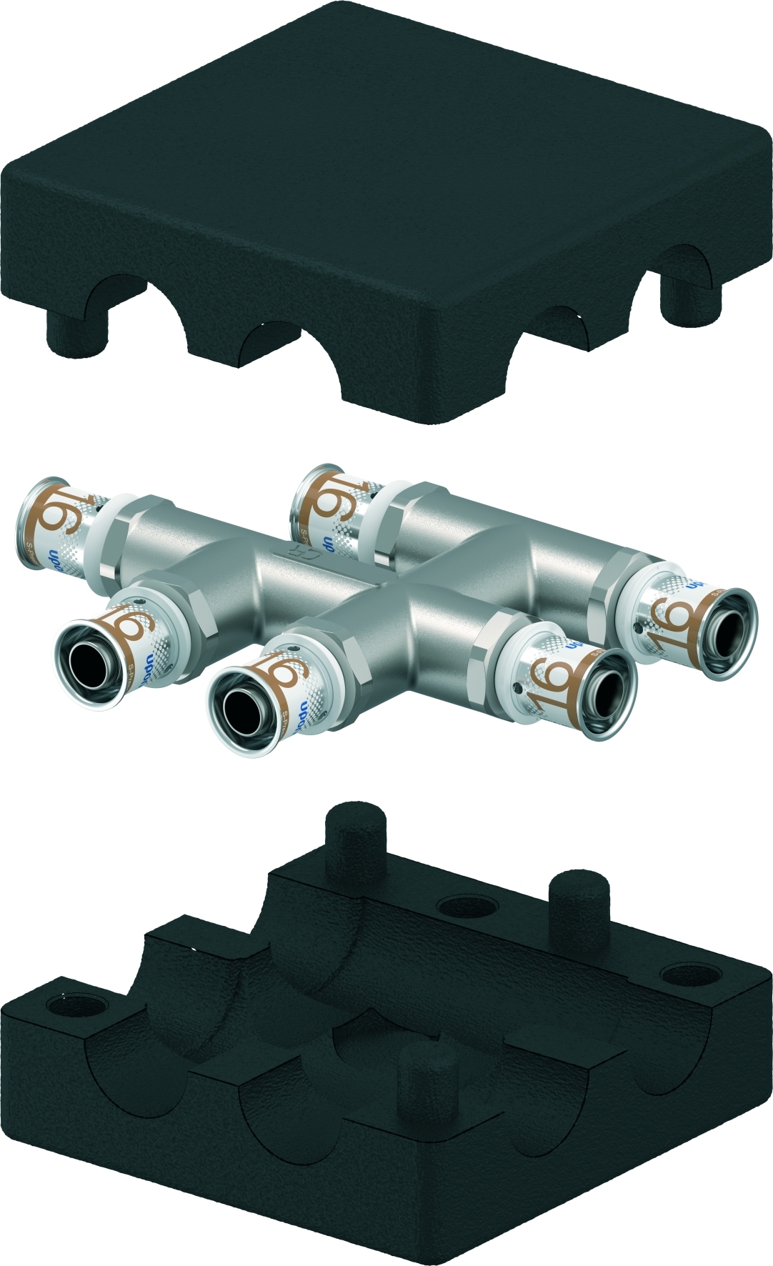 Uponor S-Press Plus Radi Kruisfitting 16X16X16Mm Geisoleerd