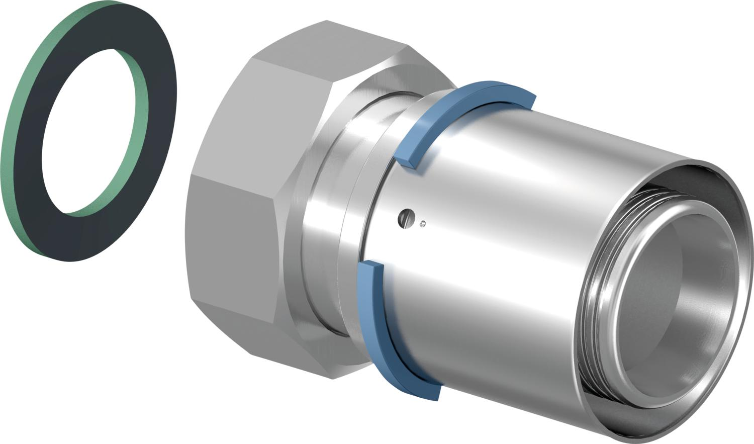 Uponor S-Press Schroefkopp. Met Wartel 40Xg1.1/2 Bi