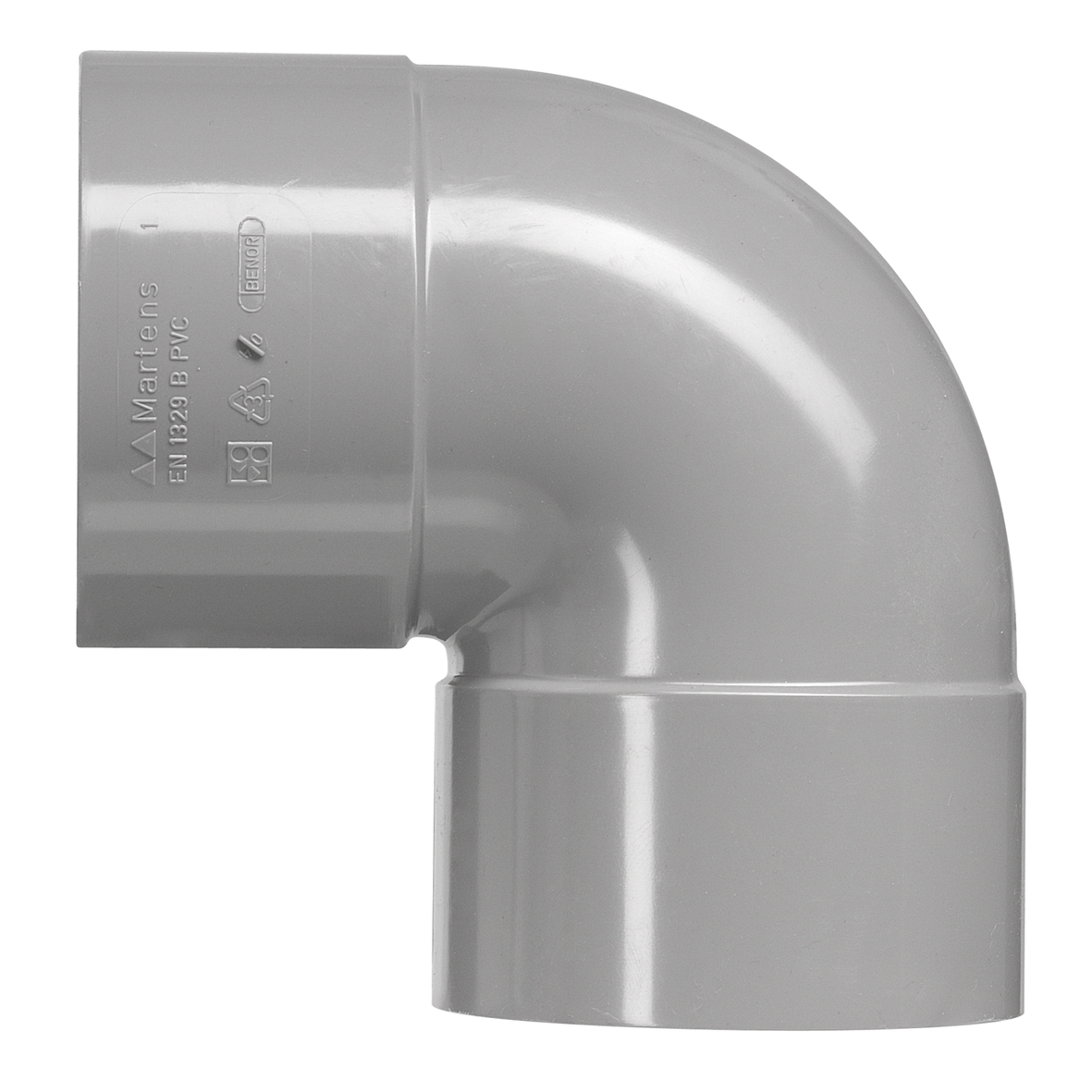 Pvc bocht 40mm mof/mof 90 graden