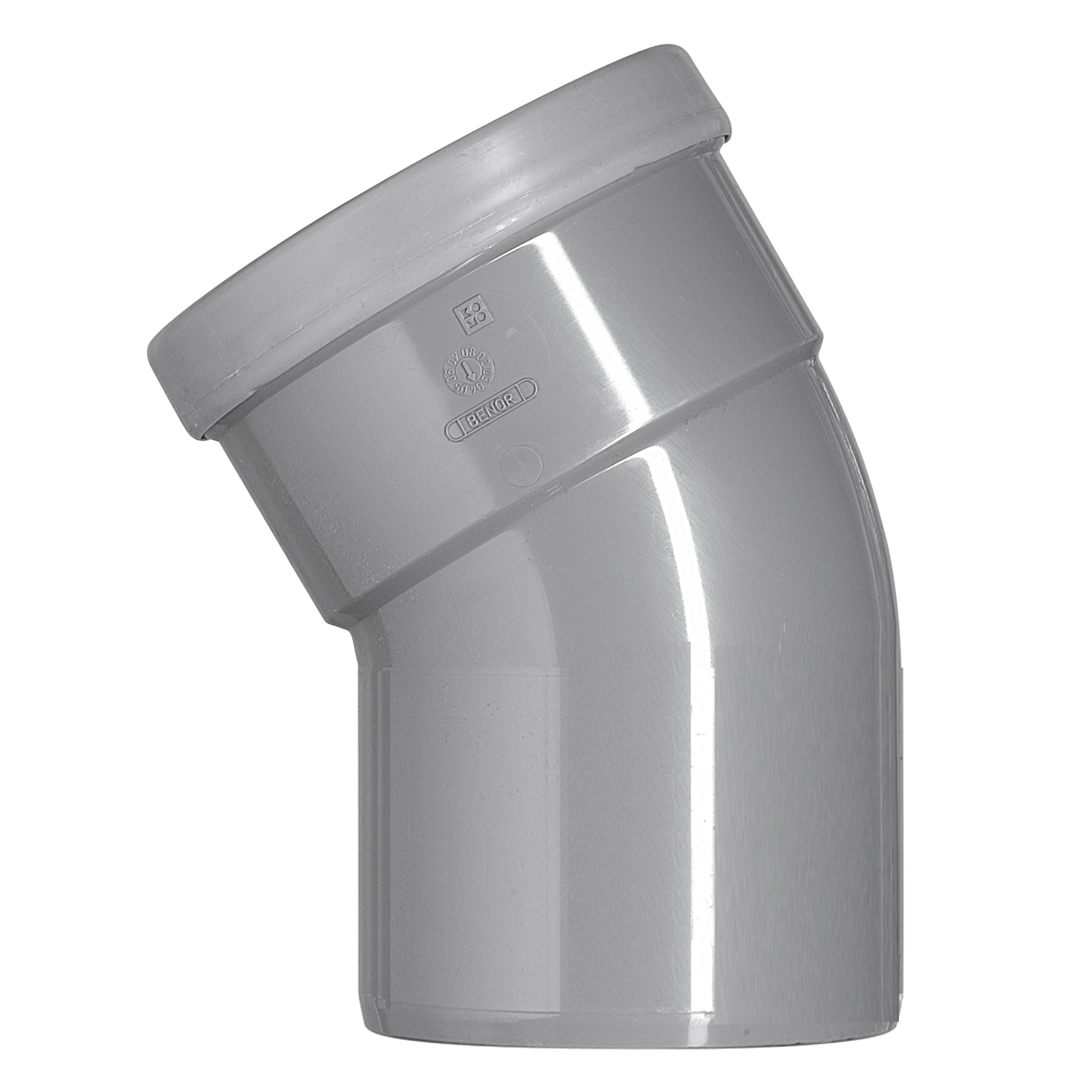 PVC Bocht 110MM Mof/Spie 30 Graden Rubber