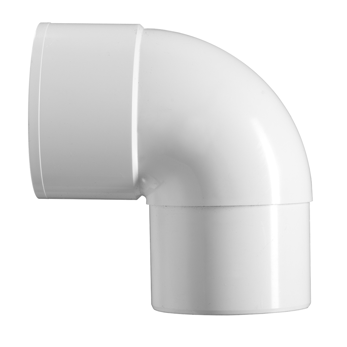 HWA bocht 80mm Wit mof/spie 90 graden