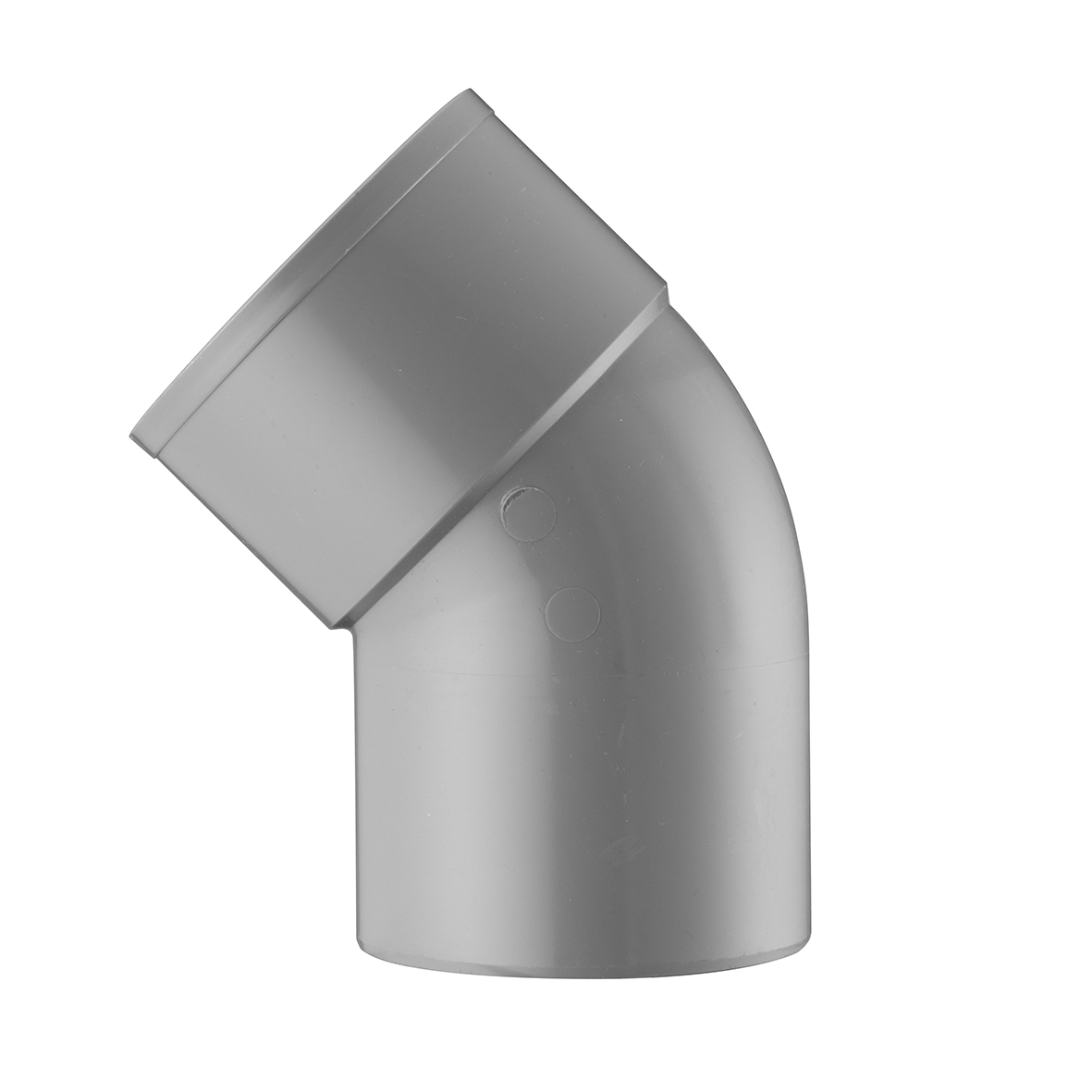 Pvc bocht 75mm, mof/spie 45 graden - Afbeelding 2