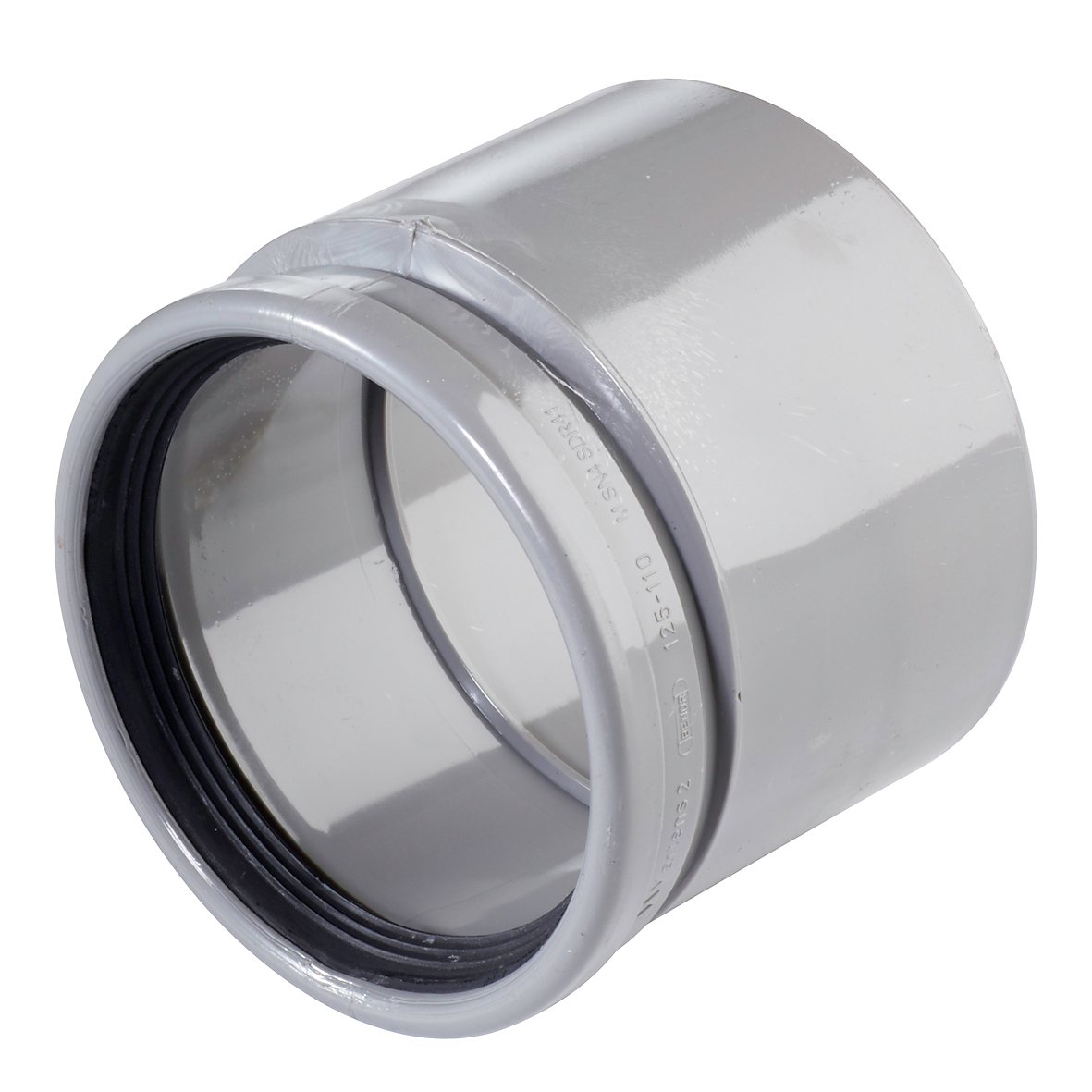PVC Verloop Steek x Rubber Mof 125x110