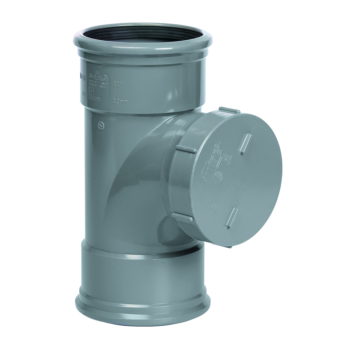 PVC Ontstoppingsstuk Rubber Met Schroefdeksel 125MM - Afbeelding 2