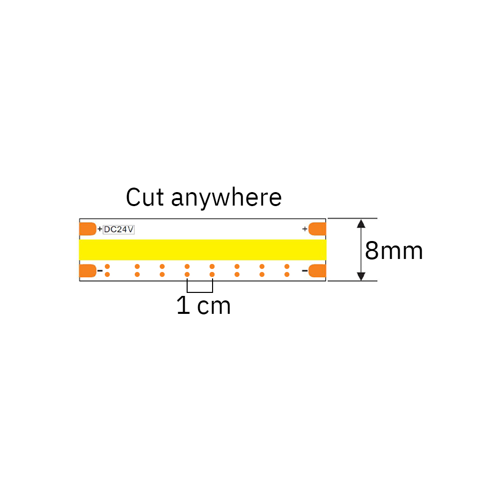 Tronix Lighting Led Strip Cob 10W/M 4000K 5 Meter Ip65 - Vrij Knipbaar - Afbeelding 3