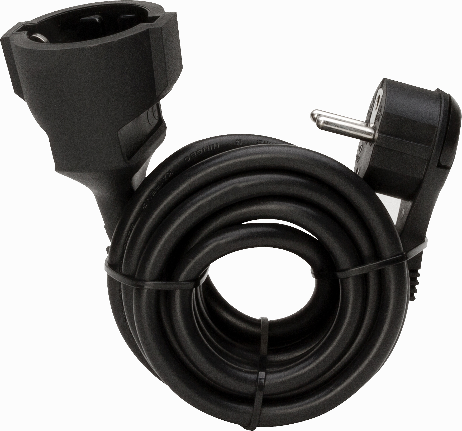 Kopp Verlengsnoer 3 Meter 3X1.5Mm² + Platte Stekker Zwart