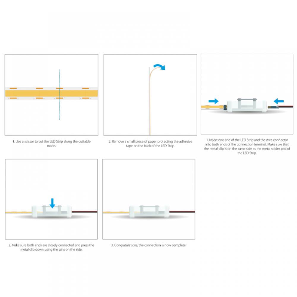 Tronix Lighting Aansluitsnoer 15Cm T.b.v. Led Strip Cob Ip20 - Afbeelding 4