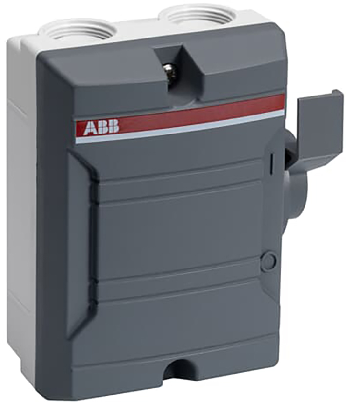 Abb Componenten Werkschakelaar 2P 25A Donkergrijs - Afbeelding 3