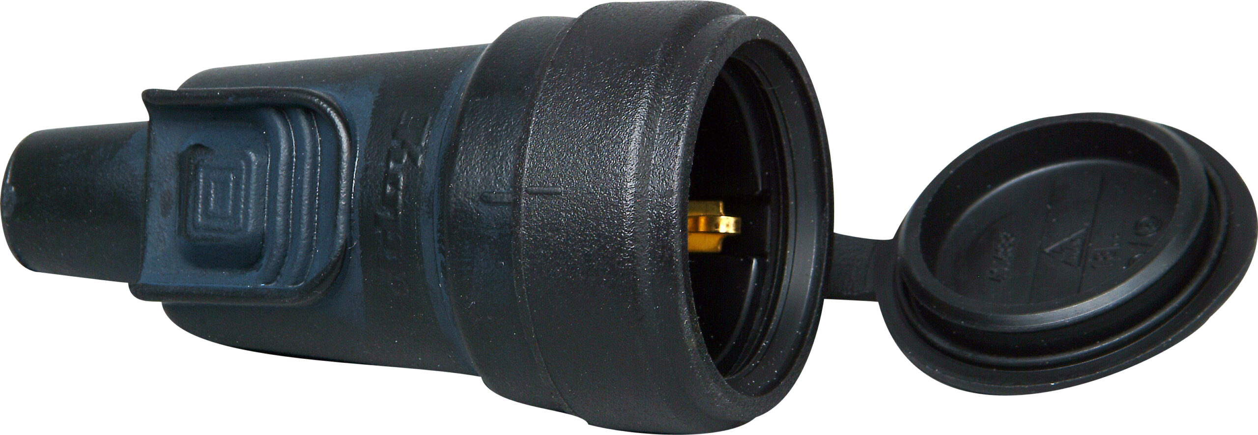 Kopp Contrastekker + Ra + Klep + Vergrendeling Rubber Zwart