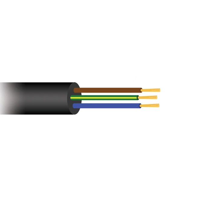 Maxicool Soepele Zwarte Rubberkabel 3 X 2,5 Voor Buiten, Rol 50 Meter - Afbeelding 4