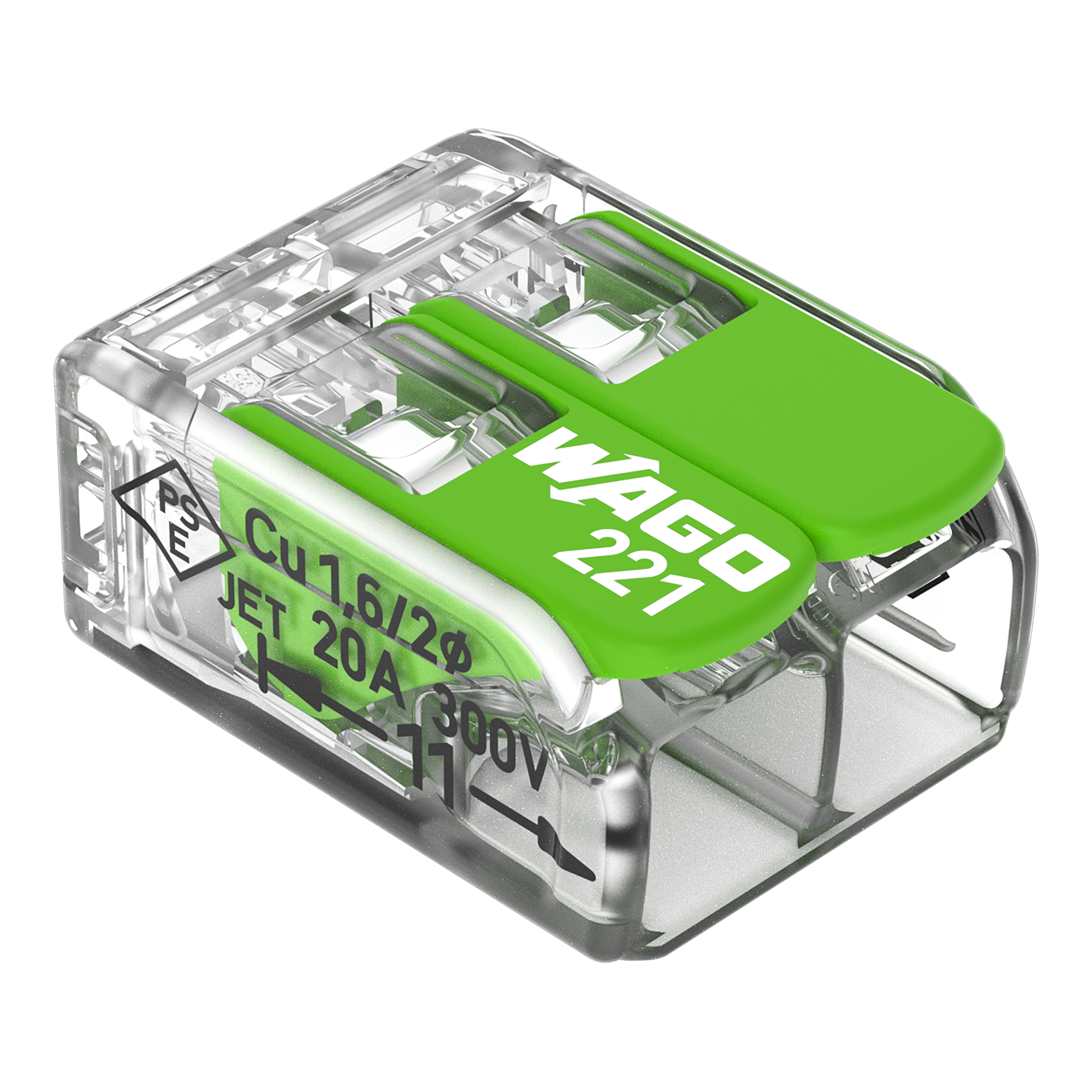 Wago 2V Verbindingsklem T/M 4Mm² - Green Range (per stuk!)