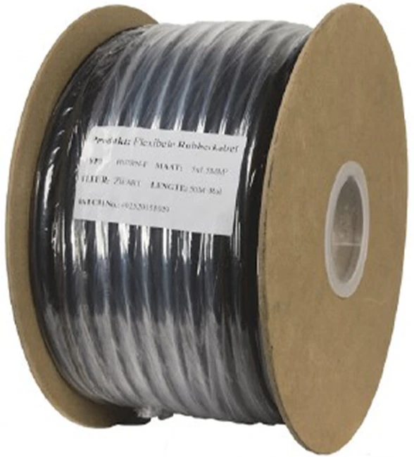 Maxicool Soepele Zwarte Rubberkabel 4 X 1,5 Voor Buiten, Rol 50 Meter - Afbeelding 3