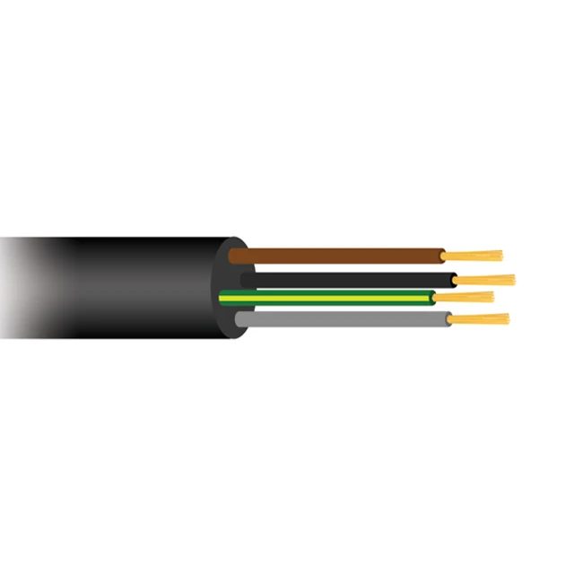 Maxicool Soepele Zwarte Rubberkabel 4 X 1,5 Voor Buiten, Rol 50 Meter - Afbeelding 4
