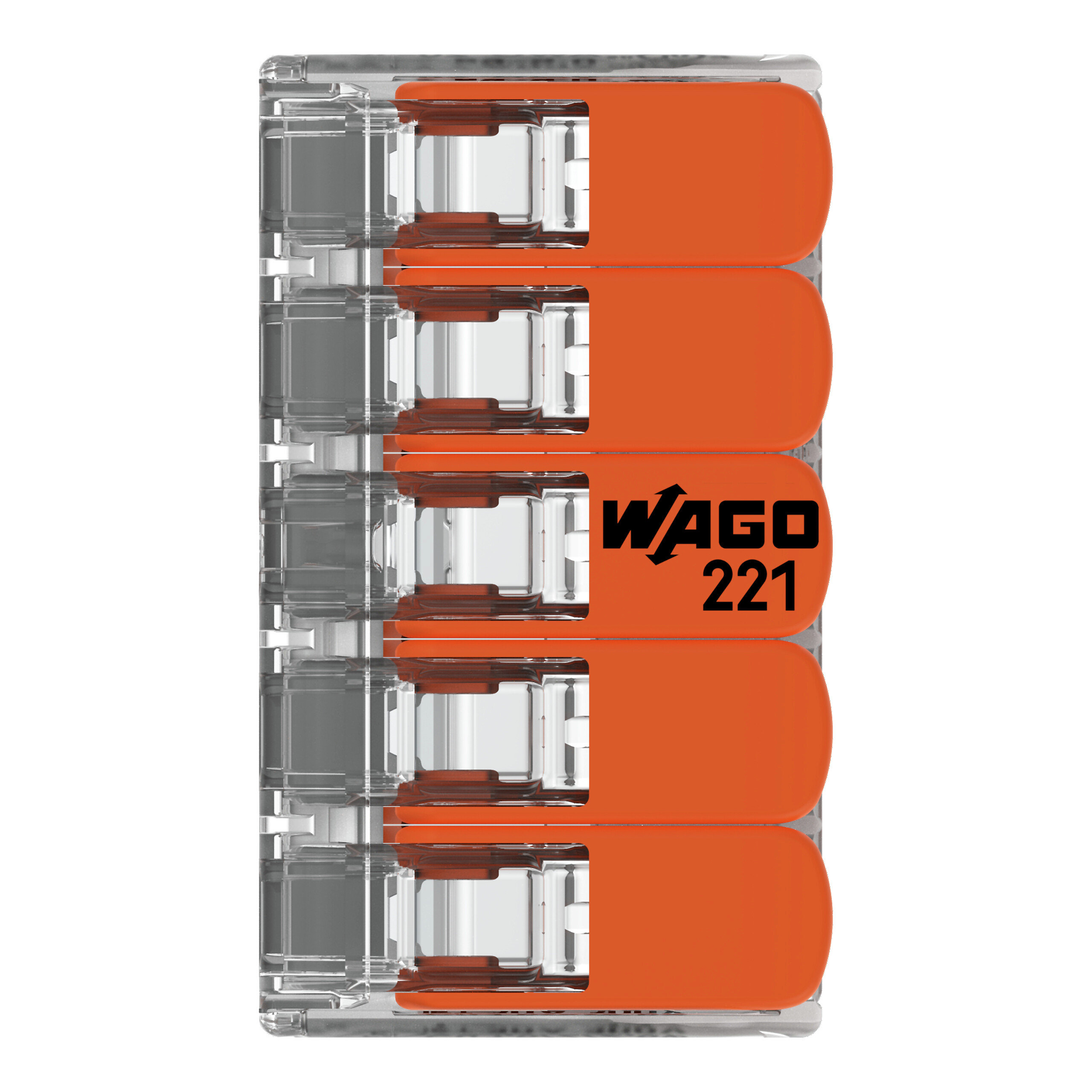 Wago Lasklem Soepel en Massief 221-615 5-voudig 0.5-6mm2 (per stuk!) - Afbeelding 6