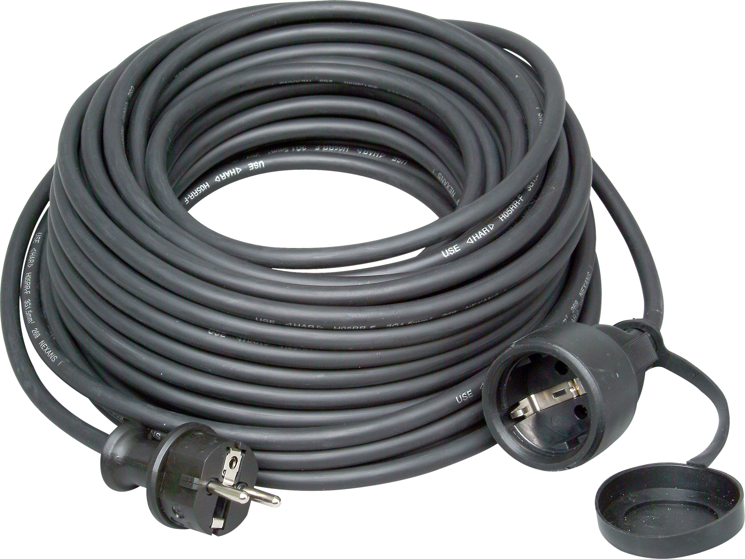 Kopp Verlengsnoer 25 Meter Rubber H05Rr-F Zwart
