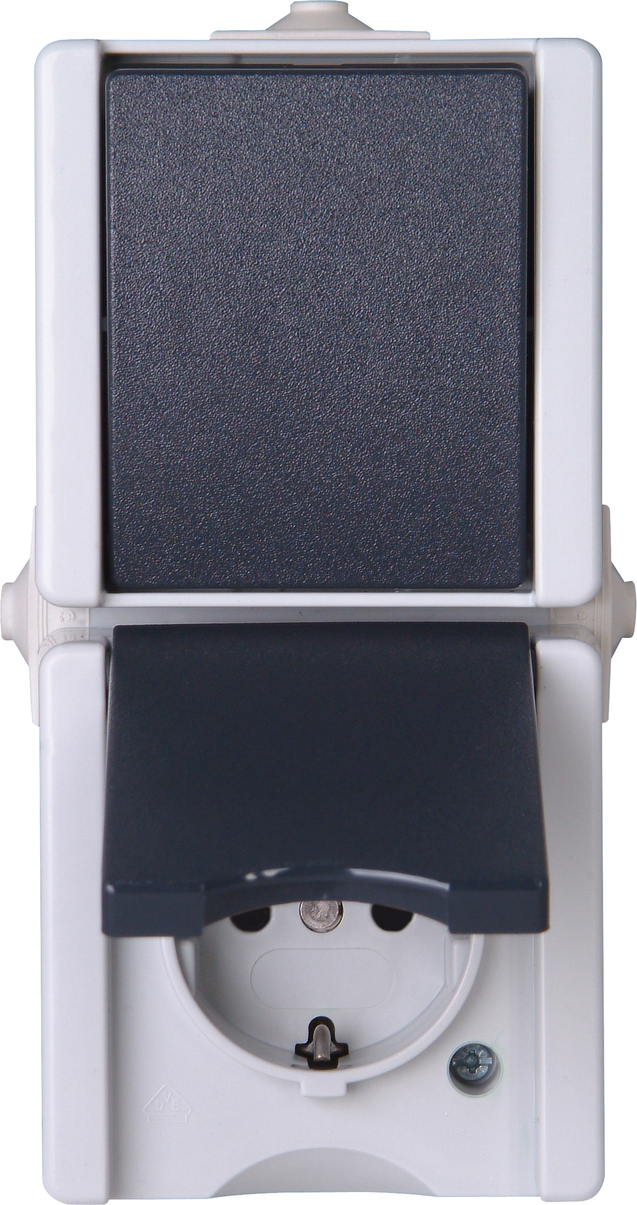 Kopp Proaqa Combinatie Wcd Ra 1V + Wissel Ip44 Grijs
