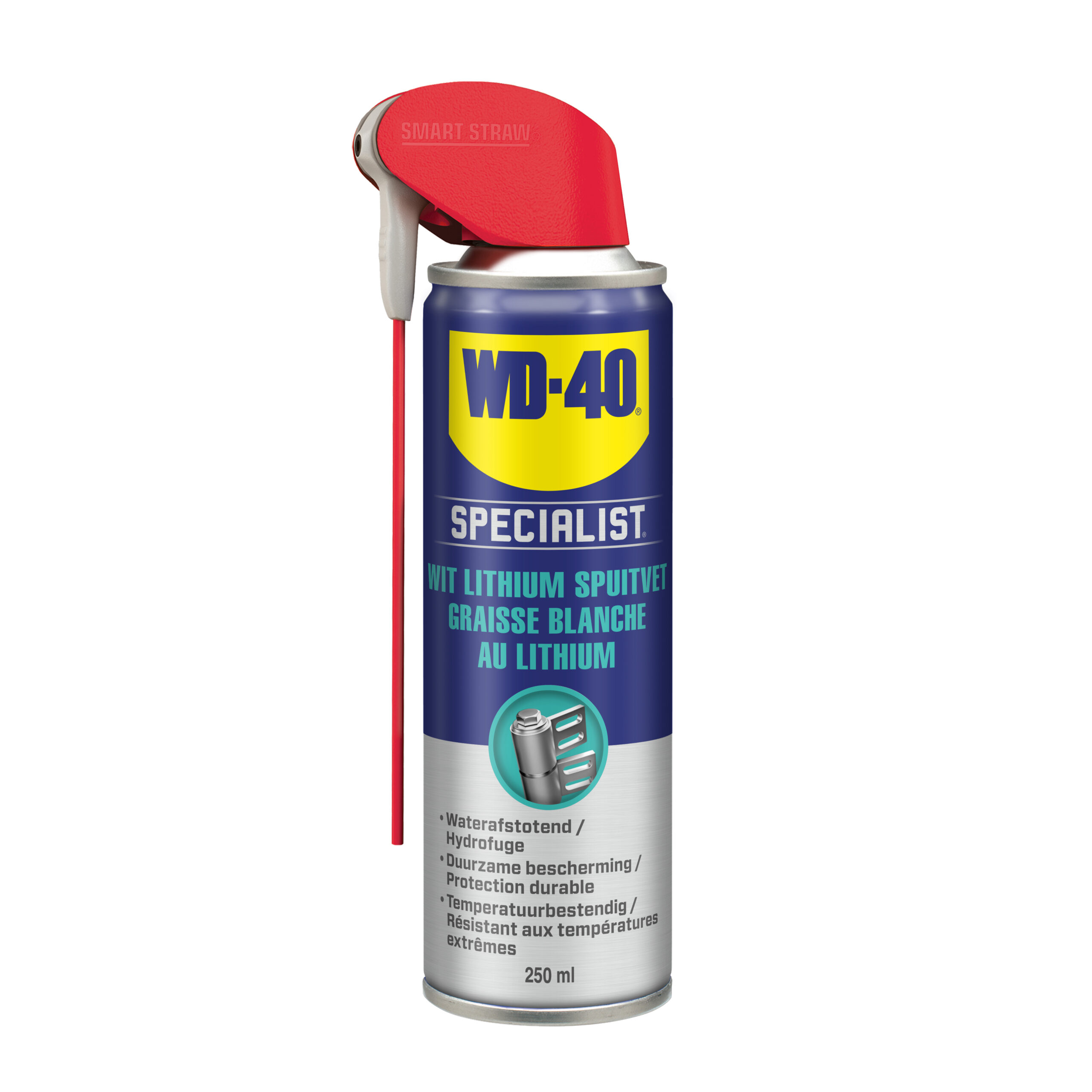 Wd40 Wit Lithiumspuitvet 250Ml Smart Straw Spuitbus